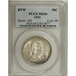 1951 50C Booker T. Washington PDS Set MS66 to