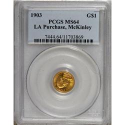1903 G$1 Louisiana Purchase/McKinley MS64 PCGS