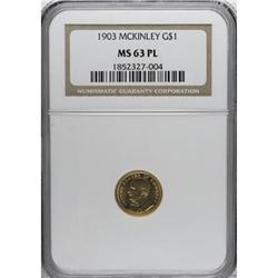 1903 G$1 McKinley MS63 Prooflike NGC