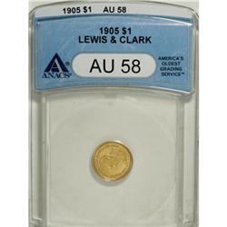 1905 G$1 Lewis and Clark AU58 ANACS