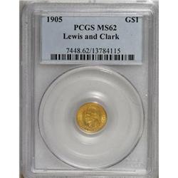 1905 G$1 Lewis and Clark MS62 PCGS