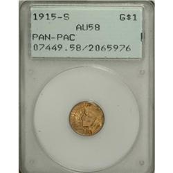1915-S G$1 Panama-Pacific Gold Dollar AU58 PCGS