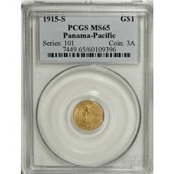 1915-S G$1 Panama-Pacific Gold Dollar MS65 PCGS