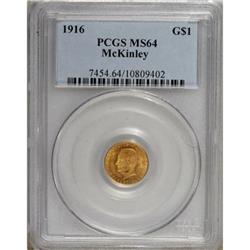 1916 G$1 McKinley MS64 PCGS