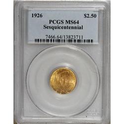 1926 $2 1/2 Sesquicentennial MS64 PCGS