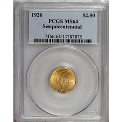 1926 $2 1/2 Sesquicentennial MS64 PCGS