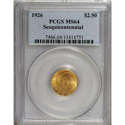 1926 $2 1/2 Sesquicentennial MS64 PCGS