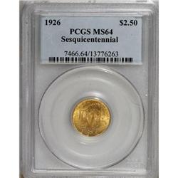1926 $2 1/2 Sesquicentennial MS64 PCGS