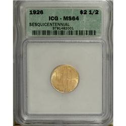1926 $2 1/2 Sesquicentennial MS64 ICG
