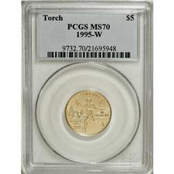 1995-W G$5 Olympic/Torch Runner Gold Five