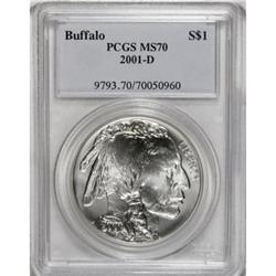 2001-D $1 Buffalo Silver Dollar MS70 PCGS