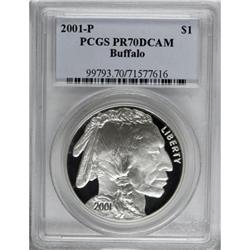 2001-P $1 Buffalo PR70 Deep Cameo PCGS