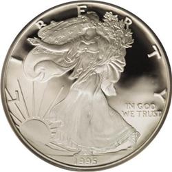 1995-W $1 Silver Eagle PR69 Deep Cameo PCGS