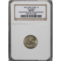 1837 1C Feuchtwanger Cent MS64 NGC