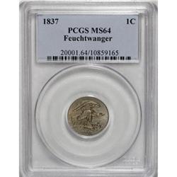 1837 1C Feuchtwanger Cent MS64 PCGS