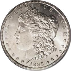 1893-CC $1 MS64 PCGS