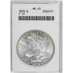 1878 7TF $1 Reverse of 1878 MS65 ANACS