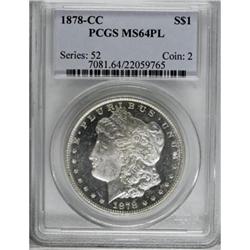 1878-CC $1 MS64 Prooflike PCGS