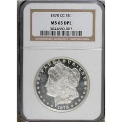 1878-CC $1 MS63 Deep Mirror Prooflike NGC
