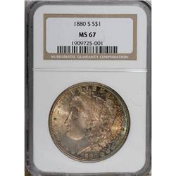 1880-S $1 MS67 NGC