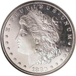 1880-S $1 MS67 Deep Mirror Prooflike NGC