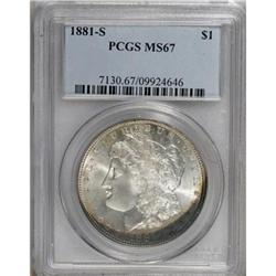 1881-S $1 MS67 PCGS