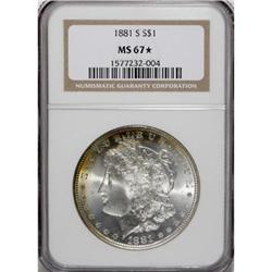 1881-S $1 MS67 NGC