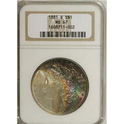 1881-S $1 MS67 NGC