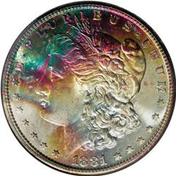 1881-S $1 MS67 NGC