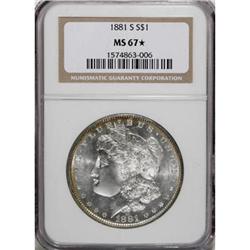 1881-S $1 MS67 NGC