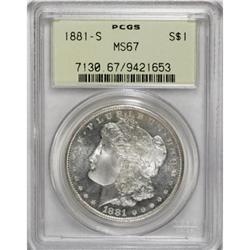 1881-S $1 MS67 PCGS