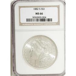 1882-S $1 MS66 NGC; 1900-O $1 MS66 NGC