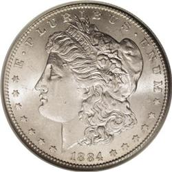 1884-S $1 MS61 NGC