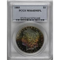 1885 $1 MS64 Deep Mirror Prooflike PCGS