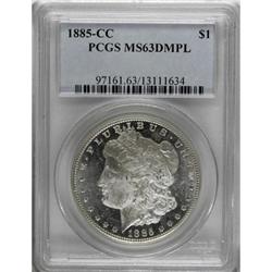 1885-CC $1 MS63 Deep Mirror Prooflike PCGS