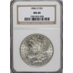 1886-O $1 MS60 NGC