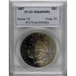 1887 $1 MS64 Deep Mirror Prooflike PCGS