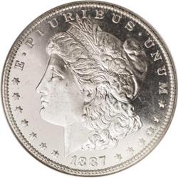 1887-O $1 MS64 Deep Mirror Prooflike NGC