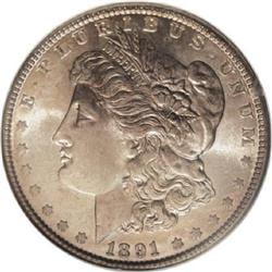 1891 $1 MS65 NGC
