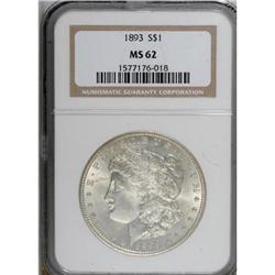1893 $1 MS62 NGC