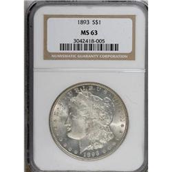 1893 $1 MS63 NGC