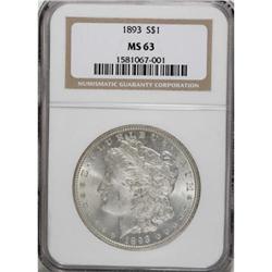 1893 $1 MS63 NGC