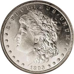 1893-CC $1 MS62 Prooflike NGC