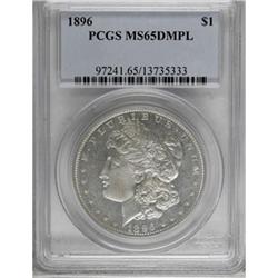 1896 $1 MS65 Deep Mirror Prooflike PCGS