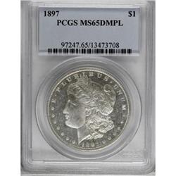 1897 $1 MS65 Deep Mirror Prooflike PCGS