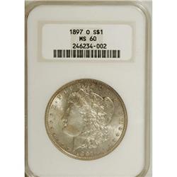 1897-O $1 MS60 NGC