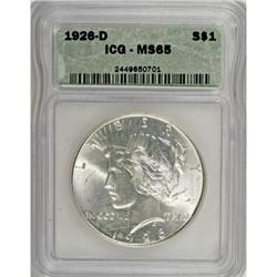 1926-D $1 MS65 ICG