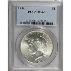 1934 $1 MS65 PCGS