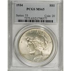 1934 $1 MS65 PCGS