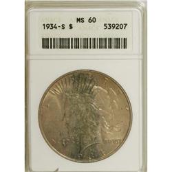 1934-S $1 MS60 ANACS